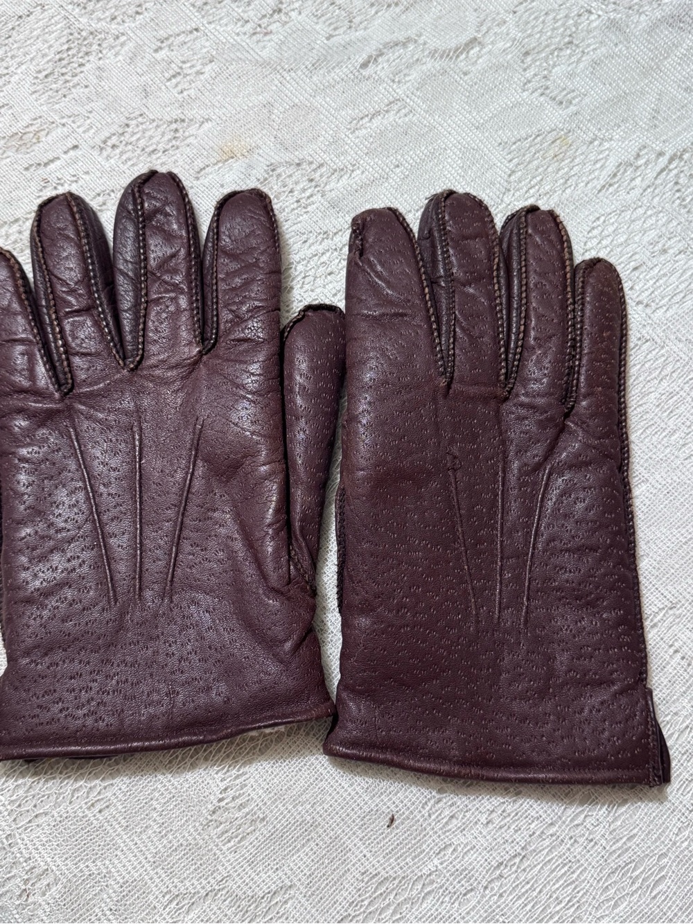 Vintage LAMONT Wells Men's XL Classic Leather Gloves - Brown